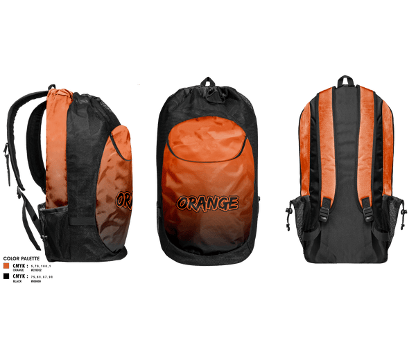 Gear Bag, Orange, Baseball, Teamtime, Team time, sublimation, custom sports apparel, team uniforms, spirit wear, spiritwear, sports uniforms, custom shirts, team store, custom team store, fundraiser sports, apparel fundraiser