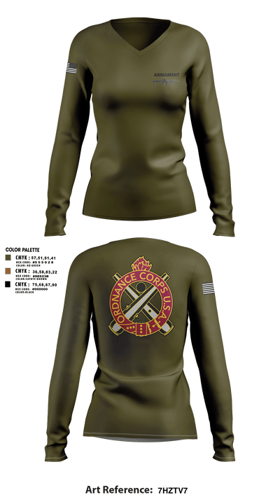 Armament 27729629 Women's Long Sleeve V-neck Shirt - 1