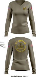 307th Airborne Engineers Battalion 33319086 Women's Long Sleeve V-neck Shirt - 3