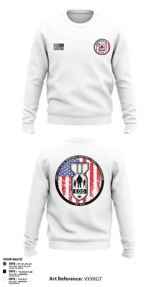 Crew Neck Sweatshirt, 482nd EOD, Air Force, Teamtime, Team time, sublimation, custom sports apparel, team uniforms, spirit wear, spiritwear, sports uniforms, custom shirts, team store, custom team store, fundraiser sports, apparel fundraiser