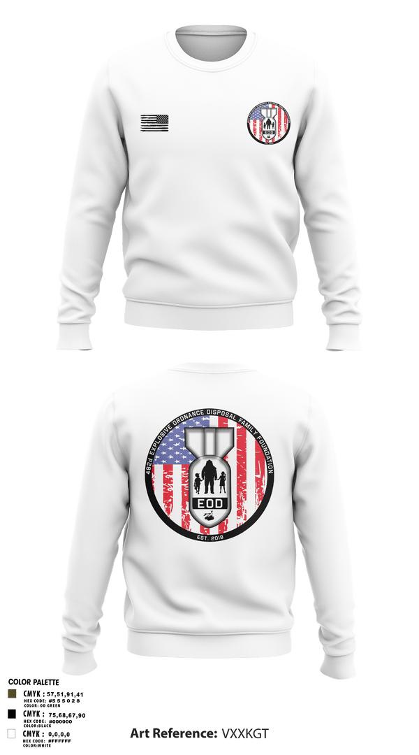 Crew Neck Sweatshirt, 482nd EOD, Air Force, Teamtime, Team time, sublimation, custom sports apparel, team uniforms, spirit wear, spiritwear, sports uniforms, custom shirts, team store, custom team store, fundraiser sports, apparel fundraiser
