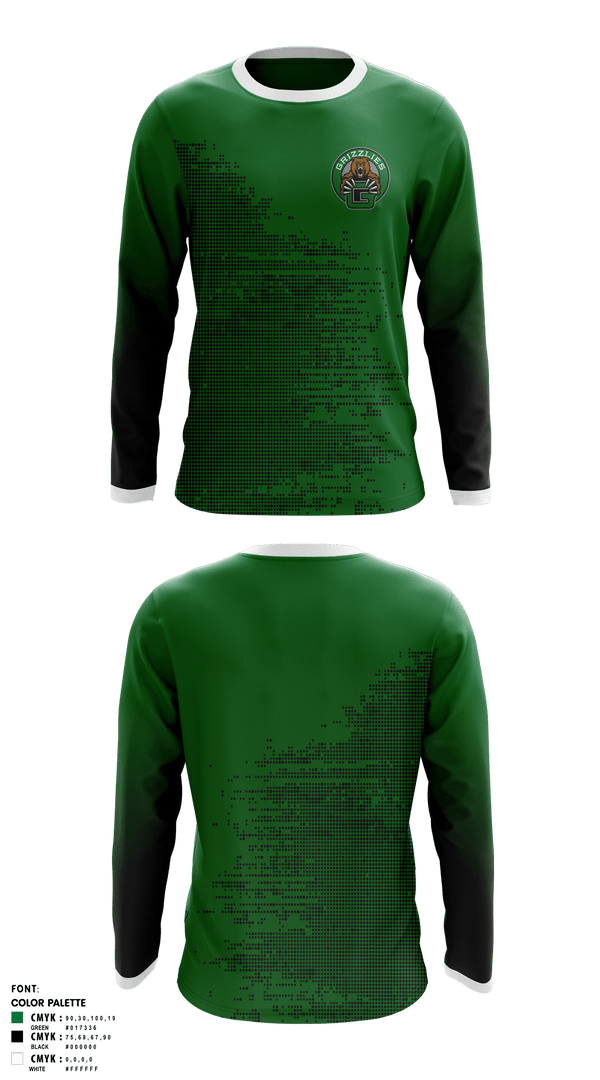 Long Sleeve Performance Shirt, Grizzlies, Women's Soccer, Teamtime, Team time, sublimation, custom sports apparel, team uniforms, spirit wear, spiritwear, sports uniforms, custom shirts, team store, custom team store, fundraiser sports, apparel fundraiser