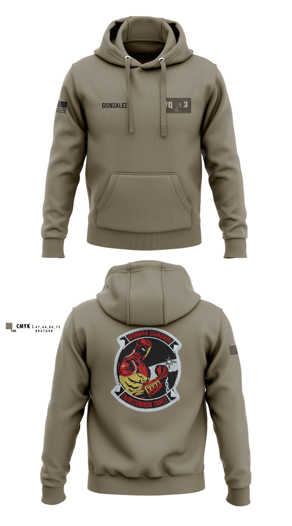 Hoodie, VQ-3 DET TRVS, Navy, Teamtime, Team time, sublimation, custom sports apparel, team uniforms, spirit wear, spiritwear, sports uniforms, custom shirts, team store, custom team store, fundraiser sports, apparel fundraiser