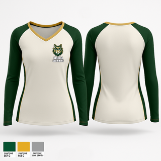 Women's Long Sleeve Vneck Shirt, Nashoba Regional High School Swimming, Swimming, Teamtime, Team time, sublimation, custom sports apparel, team uniforms, spirit wear, spiritwear, sports uniforms, custom shirts, team store, custom team store, fundraiser sports, apparel fundraiser