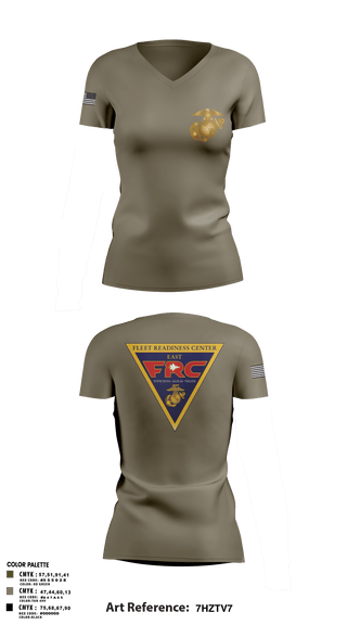 Women's Short Sleeve Vneck Shirt, FRC East, Marines, Teamtime, Team time, sublimation, custom sports apparel, team uniforms, spirit wear, spiritwear, sports uniforms, custom shirts, team store, custom team store, fundraiser sports, apparel fundraiser