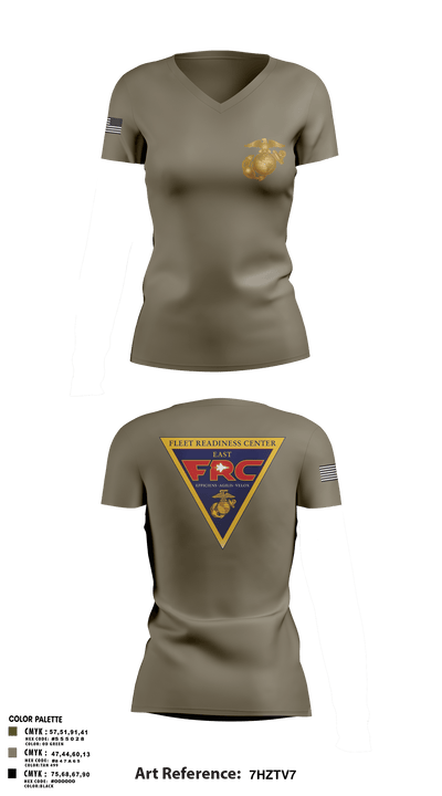 FRC East 24808374 Women's Short Sleeve V-neck Shirt - 1