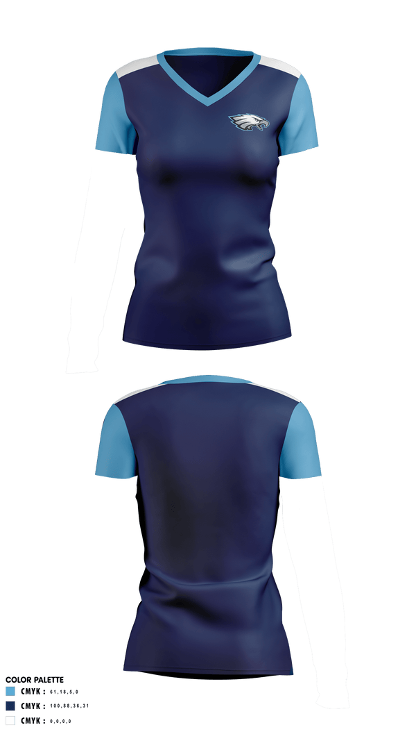 Women's Short Sleeve Vneck Shirt, Rocky Point High School Volleyball, Men's Volleyball, Teamtime, Team time, sublimation, custom sports apparel, team uniforms, spirit wear, spiritwear, sports uniforms, custom shirts, team store, custom team store, fundraiser sports, apparel fundraiser