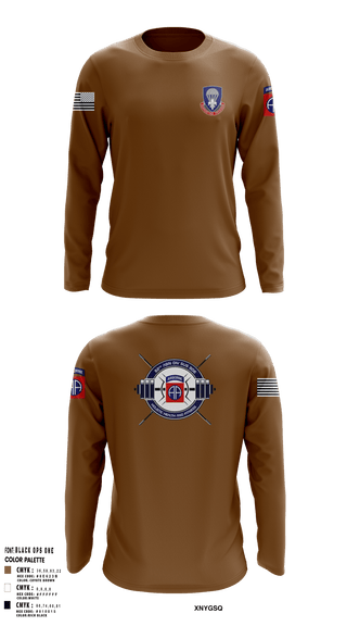 Long Sleeve Performance Shirt, 82nd ADSB H2F, Army, Teamtime, Team time, sublimation, custom sports apparel, team uniforms, spirit wear, spiritwear, sports uniforms, custom shirts, team store, custom team store, fundraiser sports, apparel fundraiser