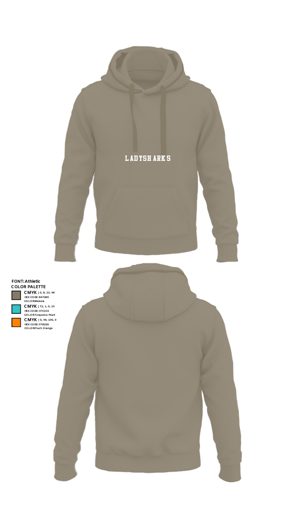 Hoodie, LadySharks, Women's Volleyball, Teamtime, Team time, sublimation, custom sports apparel, team uniforms, spirit wear, spiritwear, sports uniforms, custom shirts, team store, custom team store, fundraiser sports, apparel fundraiser