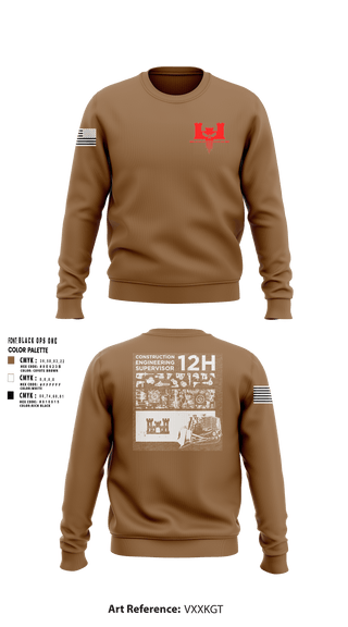 Crew Neck Sweatshirt, 302nd EN CO, Army, Teamtime, Team time, sublimation, custom sports apparel, team uniforms, spirit wear, spiritwear, sports uniforms, custom shirts, team store, custom team store, fundraiser sports, apparel fundraiser