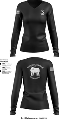 Rockin S cattle Co.Rockin S cattle Co. 9741503 Women's Long Sleeve V-neck Shirt - 1