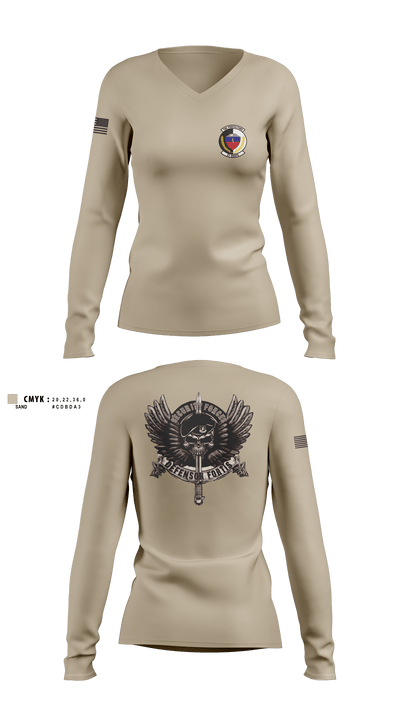 27 SOSFS 26086736 Women's Long Sleeve V-neck Shirt - 3