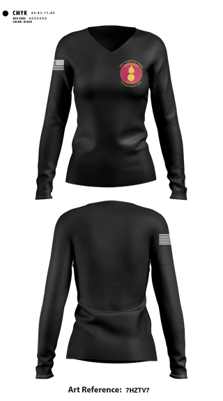 Women's Long Sleeve Vneck Shirt, 129th Heavy Transport Company129 TC CO, Army, Teamtime, Team time, sublimation, custom sports apparel, team uniforms, spirit wear, spiritwear, sports uniforms, custom shirts, team store, custom team store, fundraiser sports, apparel fundraiser