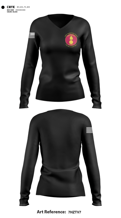 129 TC CO 57879668 Women's Long Sleeve V-neck Shirt - 3