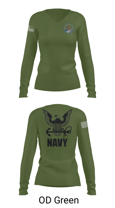 Cvn 77 IM-5 93310864 Women's Long Sleeve V-neck Shirt - 54
