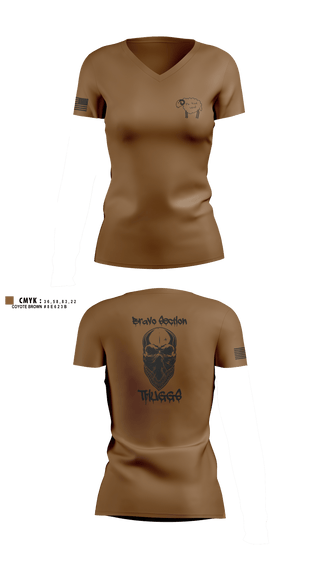 Women's Short Sleeve Vneck Shirt, Delta Company 1-114th Infantry, National Guard, Teamtime, Team time, sublimation, custom sports apparel, team uniforms, spirit wear, spiritwear, sports uniforms, custom shirts, team store, custom team store, fundraiser sports, apparel fundraiser