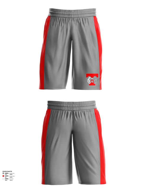 Mens Basketball Shorts, TMG Lions, Men's Basketball, Teamtime, Team time, sublimation, custom sports apparel, team uniforms, spirit wear, spiritwear, sports uniforms, custom shirts, team store, custom team store, fundraiser sports, apparel fundraiser