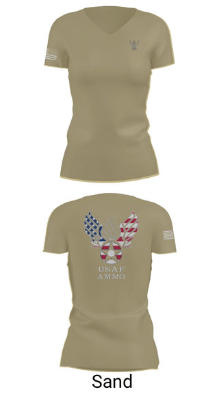 Women's Short Sleeve Vneck Shirt, 7th Munitions Sq, Air Force, Teamtime, Team time, sublimation, custom sports apparel, team uniforms, spirit wear, spiritwear, sports uniforms, custom shirts, team store, custom team store, fundraiser sports, apparel fundraiser