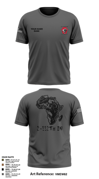 Old School Cotton Feel Shirt, Charger Co. / 2-112th Infantry Battalion, National Guard, Teamtime, Team time, sublimation, custom sports apparel, team uniforms, spirit wear, spiritwear, sports uniforms, custom shirts, team store, custom team store, fundraiser sports, apparel fundraiser
