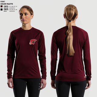 Long Sleeve Performance Shirt, Wagner Girls Soccer, Women's Soccer, Teamtime, Team time, sublimation, custom sports apparel, team uniforms, spirit wear, spiritwear, sports uniforms, custom shirts, team store, custom team store, fundraiser sports, apparel fundraiser