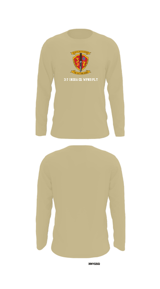 Long Sleeve Performance Shirt, 3/7 India Co. Wpns Plt, Marines, Teamtime, Team time, sublimation, custom sports apparel, team uniforms, spirit wear, spiritwear, sports uniforms, custom shirts, team store, custom team store, fundraiser sports, apparel fundraiser