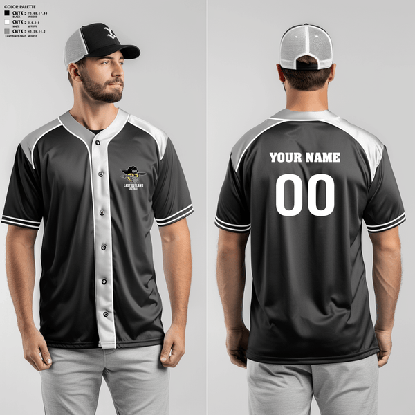 Full Button Softball Jersey, Erie Lady Outlaws, Softball, Teamtime, Team time, sublimation, custom sports apparel, team uniforms, spirit wear, spiritwear, sports uniforms, custom shirts, team store, custom team store, fundraiser sports, apparel fundraiser