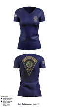 Lawrence Police FOP 1599 95636349 Women's Short Sleeve V-neck Shirt - 194