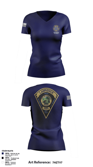 Women's Short Sleeve Vneck Shirt, Lawrence Police FOP 1599, Police, Teamtime, Team time, sublimation, custom sports apparel, team uniforms, spirit wear, spiritwear, sports uniforms, custom shirts, team store, custom team store, fundraiser sports, apparel fundraiser