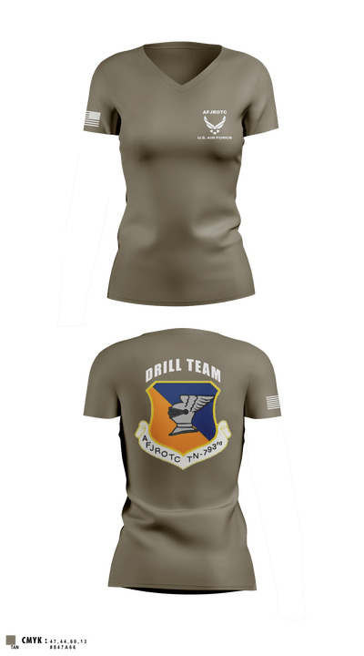 WBHS AFJROTC 46215478 Women's Short Sleeve V-neck Shirt - 3