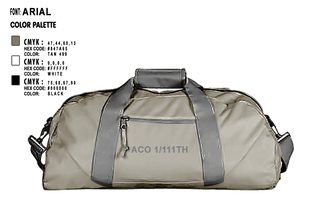 Duffle Bag, Aco 1/111th, , Teamtime, Team time, sublimation, custom sports apparel, team uniforms, spirit wear, spiritwear, sports uniforms, custom shirts, team store, custom team store, fundraiser sports, apparel fundraiser