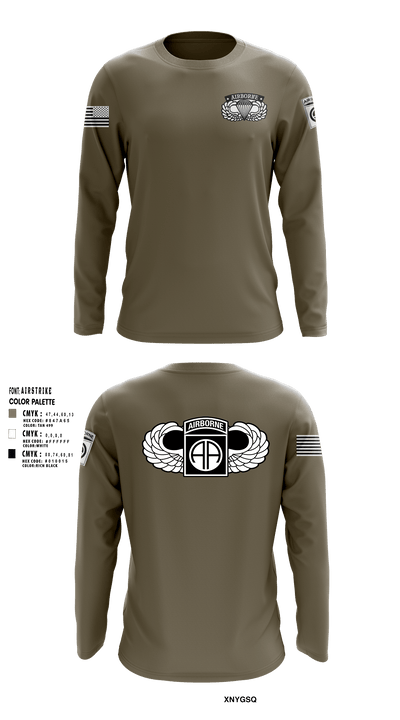82nd airborne Division 775334 Long Sleeve Performance Shirt - 1