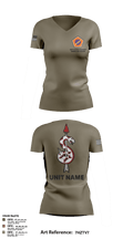 98th Expeditionary Signal Battalion 25845475 Women's Short Sleeve V-neck Shirt - 96