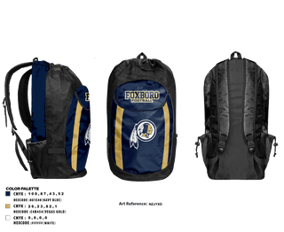Gear Bag, Foxboro Youth Football And Cheerleading, Football, Teamtime, Team time, sublimation, custom sports apparel, team uniforms, spirit wear, spiritwear, sports uniforms, custom shirts, team store, custom team store, fundraiser sports, apparel fundraiser