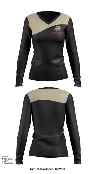 Women's Long Sleeve Vneck Shirt, Smash N Dash, , Teamtime, Team time, sublimation, custom sports apparel, team uniforms, spirit wear, spiritwear, sports uniforms, custom shirts, team store, custom team store, fundraiser sports, apparel fundraiser