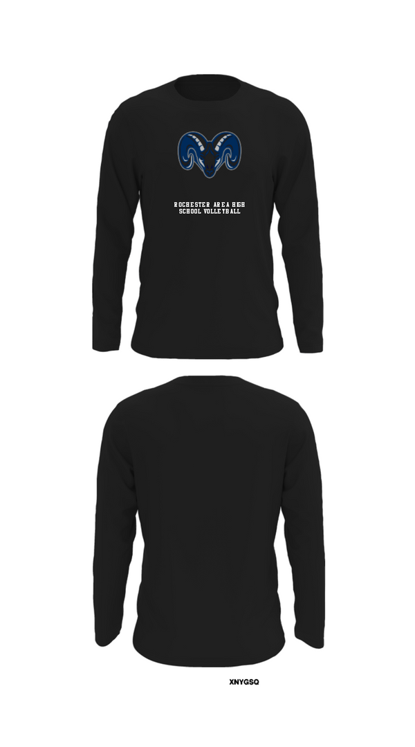 Long Sleeve Performance Shirt, Rochester Area High School Volleyball, Women's Volleyball, Teamtime, Team time, sublimation, custom sports apparel, team uniforms, spirit wear, spiritwear, sports uniforms, custom shirts, team store, custom team store, fundraiser sports, apparel fundraiser