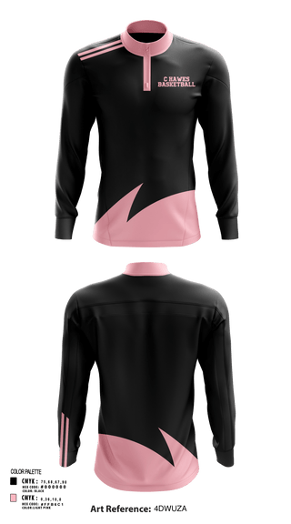 Quarter Zip Jacket, C hawks, Men's Basketball, Teamtime, Team time, sublimation, custom sports apparel, team uniforms, spirit wear, spiritwear, sports uniforms, custom shirts, team store, custom team store, fundraiser sports, apparel fundraiser