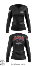 C Co. 2-210 Aviation Regiment (Structures) 22020258 Women's Long Sleeve V-neck Shirt - 1