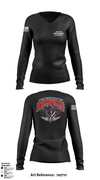 Women's Long Sleeve Vneck Shirt, C Co. 2-210 Aviation Regiment (Structures), , Teamtime, Team time, sublimation, custom sports apparel, team uniforms, spirit wear, spiritwear, sports uniforms, custom shirts, team store, custom team store, fundraiser sports, apparel fundraiser