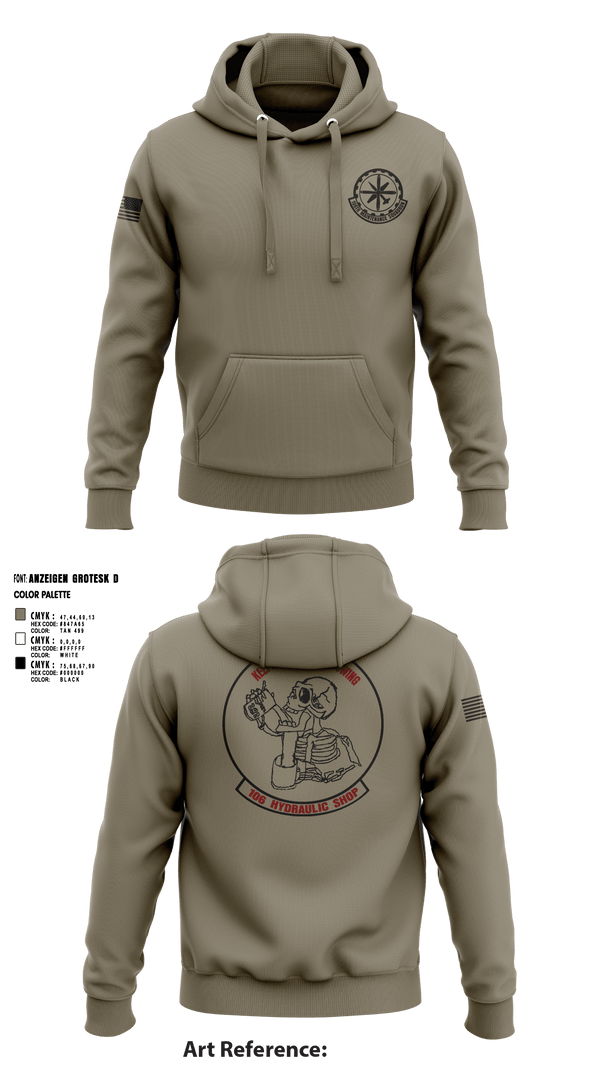 Hoodie, 106 Hydraulic Shop, Air Force, Teamtime, Team time, sublimation, custom sports apparel, team uniforms, spirit wear, spiritwear, sports uniforms, custom shirts, team store, custom team store, fundraiser sports, apparel fundraiser