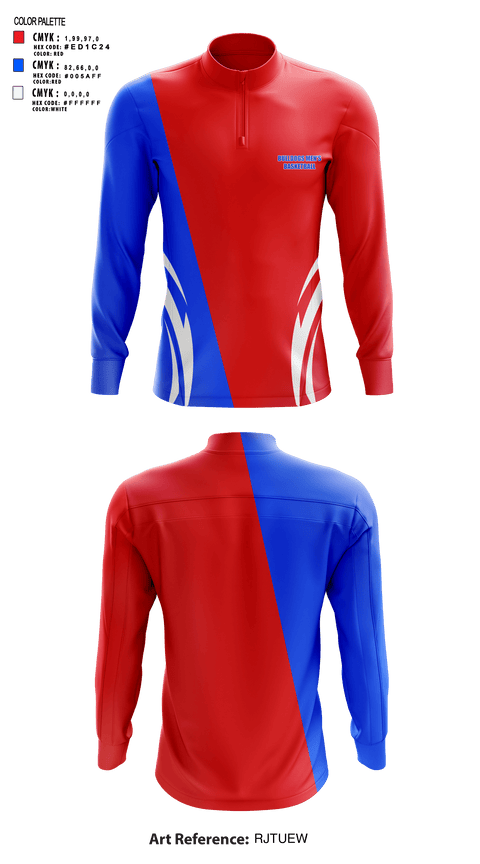 Quarter Zip Jacket, Bulldogs, Men's Basketball, Teamtime, Team time, sublimation, custom sports apparel, team uniforms, spirit wear, spiritwear, sports uniforms, custom shirts, team store, custom team store, fundraiser sports, apparel fundraiser