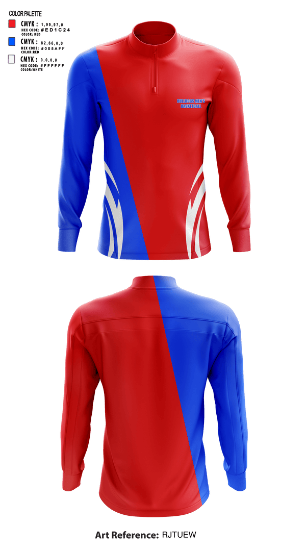 Quarter Zip Jacket, Bulldogs, Men's Basketball, Teamtime, Team time, sublimation, custom sports apparel, team uniforms, spirit wear, spiritwear, sports uniforms, custom shirts, team store, custom team store, fundraiser sports, apparel fundraiser