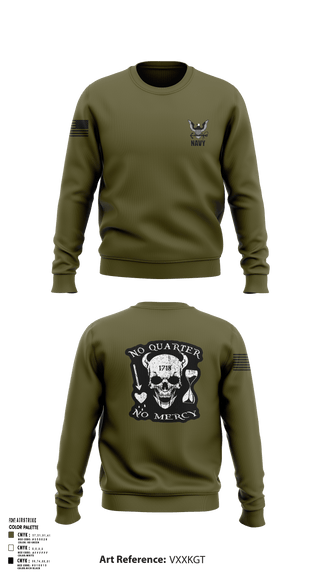 Crew Neck Sweatshirt, USS Midway, Navy, Teamtime, Team time, sublimation, custom sports apparel, team uniforms, spirit wear, spiritwear, sports uniforms, custom shirts, team store, custom team store, fundraiser sports, apparel fundraiser