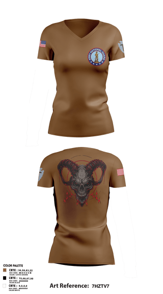 Women's Short Sleeve Vneck Shirt, Delta Company 3-144th Infantry, National Guard, Teamtime, Team time, sublimation, custom sports apparel, team uniforms, spirit wear, spiritwear, sports uniforms, custom shirts, team store, custom team store, fundraiser sports, apparel fundraiser
