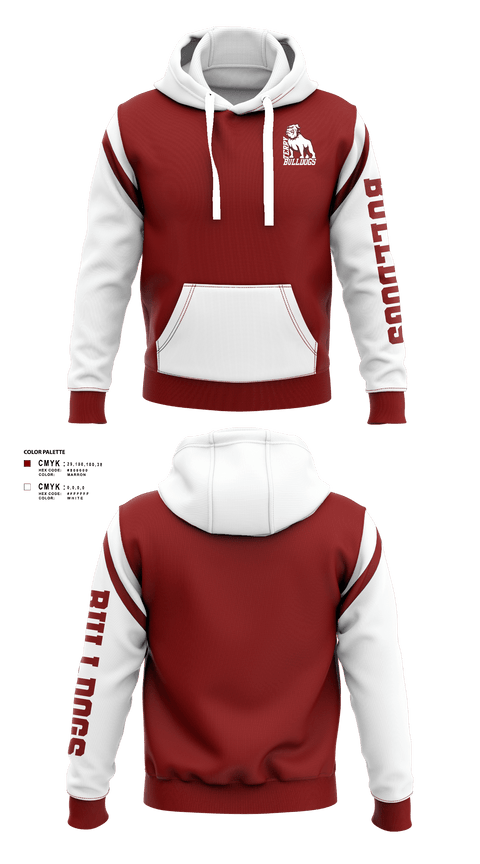 Hoodie, Bulldogs, Football, Teamtime, Team time, sublimation, custom sports apparel, team uniforms, spirit wear, spiritwear, sports uniforms, custom shirts, team store, custom team store, fundraiser sports, apparel fundraiser