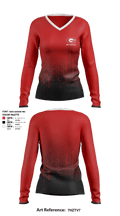 GHS Swimming 54822896 Women's Long Sleeve V-neck Shirt - 3