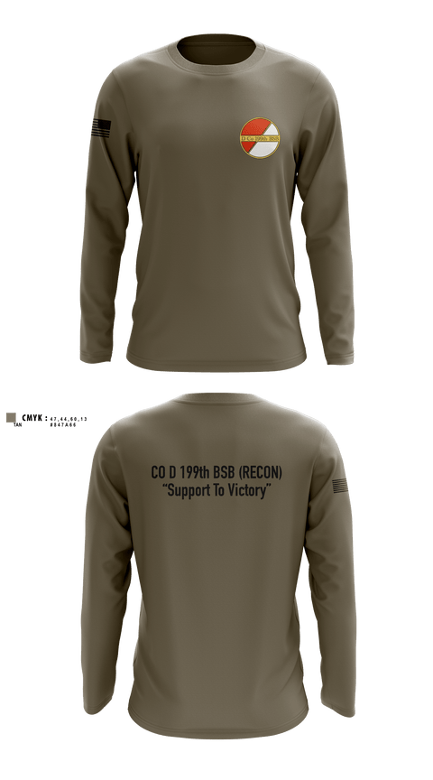 Long Sleeve Performance Shirt, Co D 199TH BSB RECON, National Guard, Teamtime, Team time, sublimation, custom sports apparel, team uniforms, spirit wear, spiritwear, sports uniforms, custom shirts, team store, custom team store, fundraiser sports, apparel fundraiser
