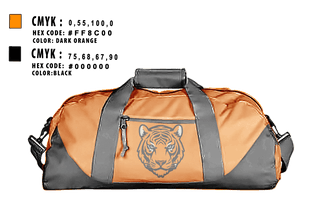 Duffle Bag, Tigers, Women's Basketball, Teamtime, Team time, sublimation, custom sports apparel, team uniforms, spirit wear, spiritwear, sports uniforms, custom shirts, team store, custom team store, fundraiser sports, apparel fundraiser