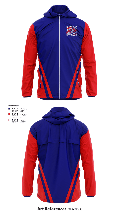 Windbreaker, Hartford Minicanes, Football, Teamtime, Team time, sublimation, custom sports apparel, team uniforms, spirit wear, spiritwear, sports uniforms, custom shirts, team store, custom team store, fundraiser sports, apparel fundraiser