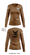 Cvn 77 IM-5 93310864 Women's Long Sleeve V-neck Shirt - 101