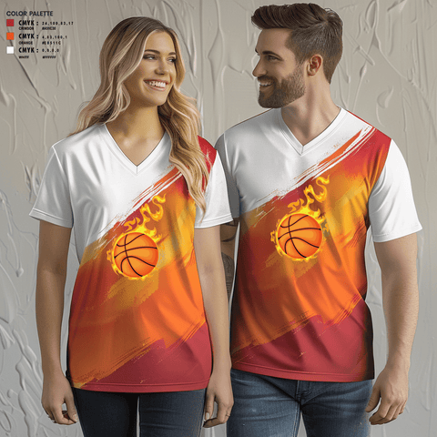 Women's Short Sleeve Vneck Shirt, Houston hot shots, Men's Basketball, Teamtime, Team time, sublimation, custom sports apparel, team uniforms, spirit wear, spiritwear, sports uniforms, custom shirts, team store, custom team store, fundraiser sports, apparel fundraiser